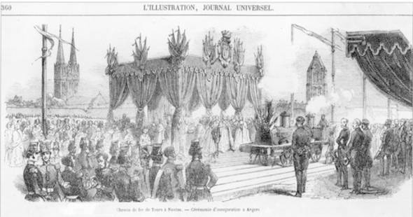 Illustration La première gare Image La première gare