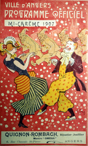 Mi-Car&ecirc;me 1907. Arch. mun. Angers, 1 J 483. 