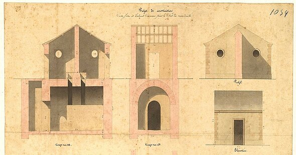 Illustration Les premières latrines Image Les premières latrines